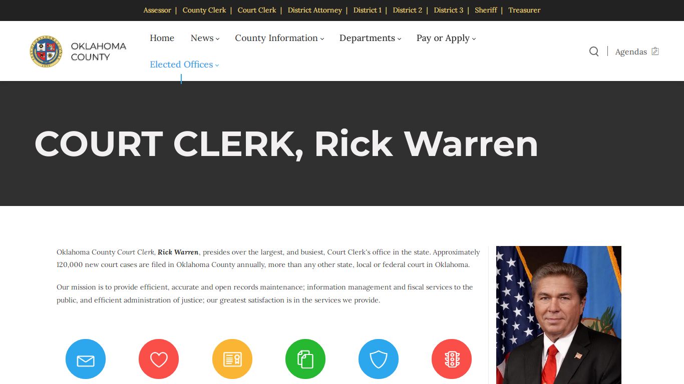Court Clerk, Rick Warren - Oklahoma County